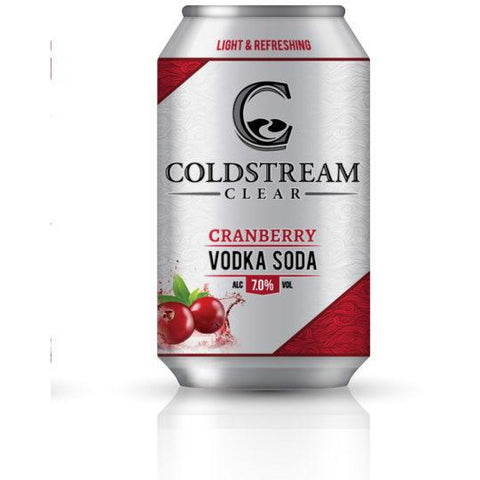Coldstream Clear Cranberry Vodka Soda 6 pack cans