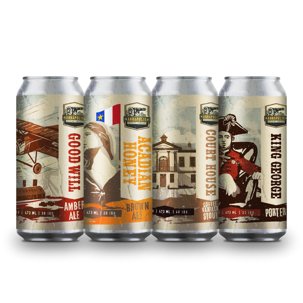 Annapolis Brewing - Lot de 4 bières brunes assorties