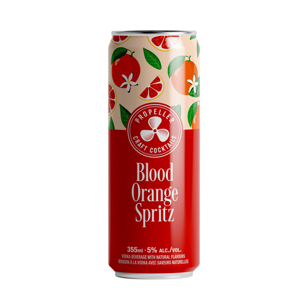 Propeller Blood Orange Spritz Cocktail 4 Pack Cans 355 ml