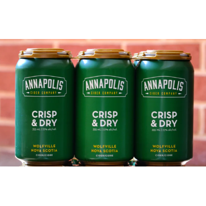 Annapolis Cider Company Cidre croustillant et sec 6 canettes de 355 ml