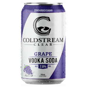 Coldstream Clear Grape Vodka Soda 6 pack cans