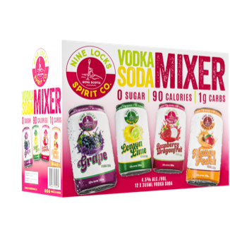 Nine Locks Spirit Co Vodka Soda Mixer 12 pack