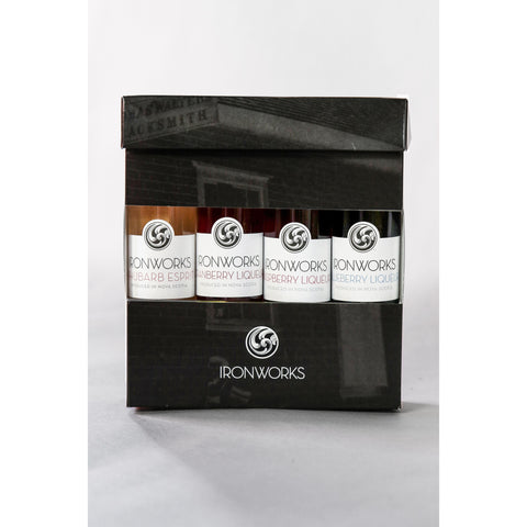 Coffret Cadeau Quatuor de Liqueurs de la Distillerie Ironworks 4 x 50 ml