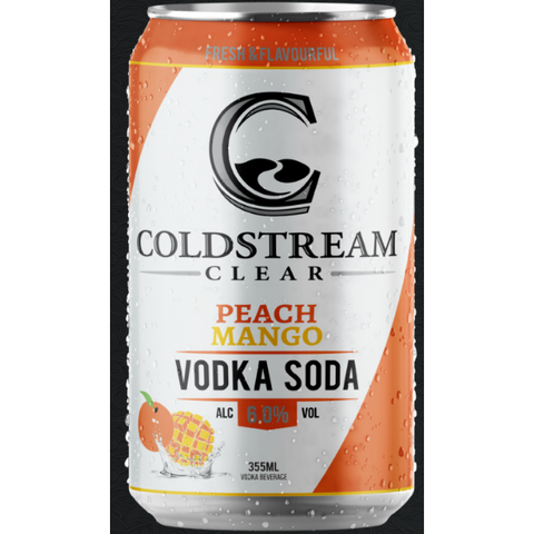 Coldstream Clear Orange Vodka Soda 6 pack cans