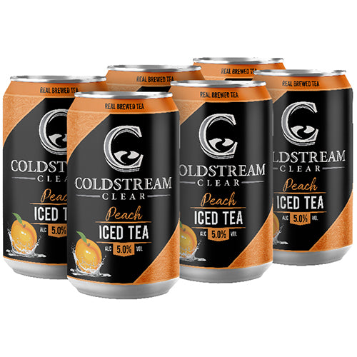 Coldstream Clear Peach Iced Tea 6 pack cans